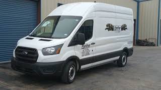 Commercial 2020 Ford Transit Van Before and After Auto Body Repair