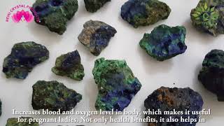 Azurite & Malachite Cluster Healing Crystal Stones- How it looks, beneficial and everything