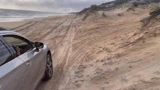 Subaru Outback off-road Preston Beach Drive