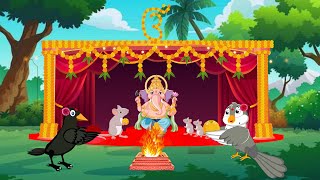 Chadhei Ghare Shree Ganesh | Tiki Chadhei Gapa | Odia Gapa |Bird Story | Moral Story | Cartoon Story