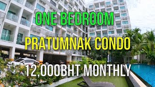 GREAT LOCATION PATTAYA PRATUMNAK ONE BEDROOM CONDO REVIEW - Water Park Condominium 12,000BHT MONTHLY