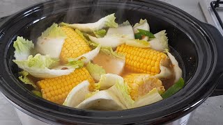 Pork soup in slow cooker | Filipino pork soup