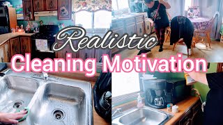 MESSY Kitchen Clean With Me| cleaning motivation 2023 | MOBILE HOME LIVING