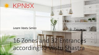 Learn Vastu - 16 Zones and 32 Entrances according to Vastu Shastra