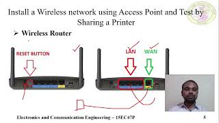 Wireless network using access point and Test by sharing a printer