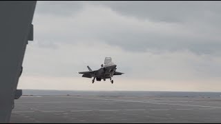 F-35 conducts first Shipborne Rolling Vertical Landing