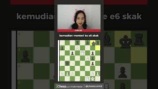 Puzzle catur skakmat dalam 3 langkah!🧩  ft. WIM Chelsie Monica #chess