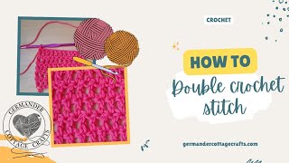 How to do the double crochet (UK treble) stitch. Crochet beginner tutorial for double crochet.