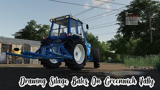 FS19 MP Drawing Silage Bales On Greenwich Valley