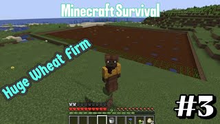 Built a Massive Wheat Farm in Minecraft Survival | Ultimate Farming. Minecraft survival #3