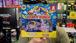 G FUEL Sonic Party Punch Collectors Box Unboxing, Review, And Taste Test In Water AND Milk!