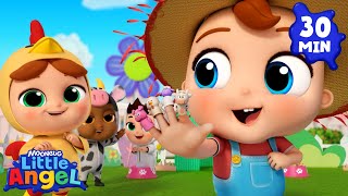 Old MacDonald Finger Family Song | Little Angel | Animals for Toddlers | Kids Songs & Nursery Rhymes