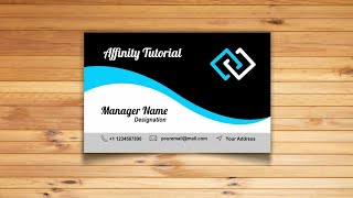 How to design a business card and what is the size of it in mm | Affinity Publisher