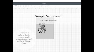 How to Make a Simple Sentiment: A Cricut Tutorial