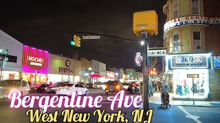 Night walk on Bergenline Avenue in West New York, NJ | 49th St to the Guttenberg border