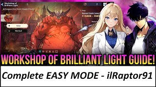 Workshop of Brillian Light Complete EASY mode - Solo Leveling Arise