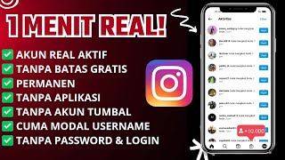 Cara Menambah Ratusan Followers Instagram Gratis Permanen Cuma Modal Username!