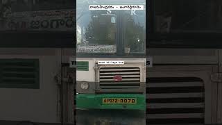 Apsrtc Rajamahedravaram to jangareddy gudem palle velugu bus #shorts