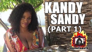 Kandy Sandy (pt.1) Visits L.A. Promoting, Talks Music/Writing, Her First Rap & More | @GhettoFlameTV