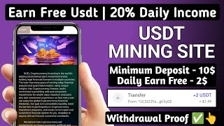 New Usdt Earning Site  USDT Mining Site 2024 Best Investment  Trx/Usdt Earning Website 955