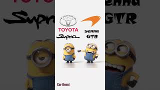 Supra VS Senna GTR minions style fun#status #asmr #funny #tiktok #trending #foryou #car #supra #gtr