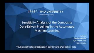 Sensitivity analysis of the composite data-driven pipelines in the automated machine learning