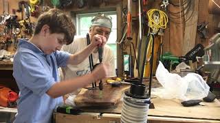 Finishing the black walnut table