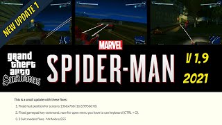 How to install Latest spiderman mod 2021 v1.9 by jd16 | Update 1 | Gta Sa spiderman ps4