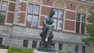 #Amsterdam. June 13, 2024. #Artist Lee #Ufan in the #Rijksmuseum gardens. Video by Marilena Dumitriu