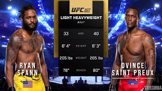 RYAN SPANN VS OVINCE SAINT PREUX FULL FIGHT UFC 307