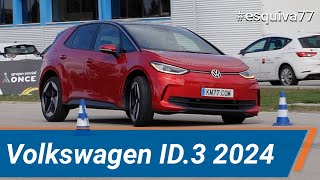 Volkswagen ID.3 2024 - Maniobra de esquiva (moose test) y eslalon | km77.com