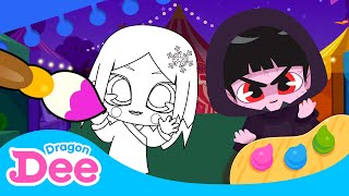 🎃 Halloween SPECIAL 🎇 Coloring Game 🎨｜The Haunted House Color Play｜2021 Halloween｜Dragon Dee Kids