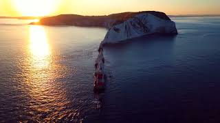 the needles landmark attraction on Isle of Wight in June 2024