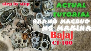 paano mag buo ng makina ng bajaj CT100 #actualtutorial