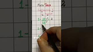 Fraction subtraction tricks #viralshorts #maths #youtubeshorts #shorts