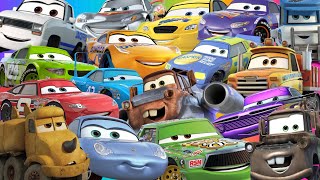 Looking For Disney Cars Lightning Mcqueen, Luigi, Doc Hudson, Bobby Swift, Bubba, Meter, Chick Hicks