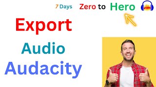 Export Audio from Audacity