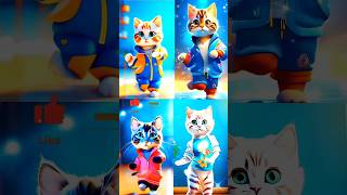 Cute cats dance complition 😍 patli kamar mori😋❤ #cat #funny #dance #ytshorts