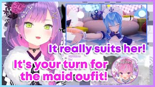 Towa interrupts and turn down Aqua's suggestion of giving Towa a maid outfit【Hololive | Eng Sub】