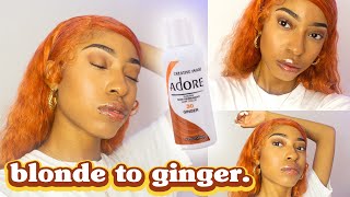 DYEING MY BLONDE HAIR GINGER  🥵