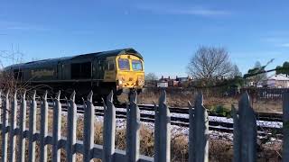 Class 66 passing through Bridlington