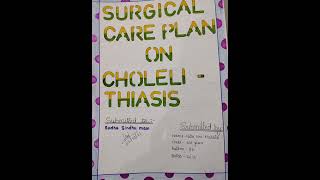 Nursing care plan on cholelithiasis //#cholelithiasis