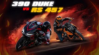 Aprilia RS 457 Vs KTM Duke 390!!