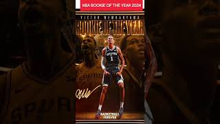 Victor Wembanyama named NBA Rookie of the Year 2024 #basketball #NBA #wemby #sports #shorts #wemby