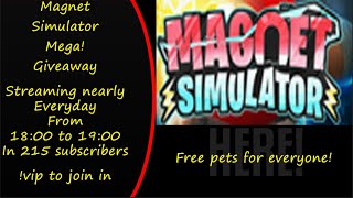 Roblox l Magnet Simulator l OP GIVEAWAY l Ninja Pets (Shiny)