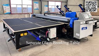 Full Automatic Loading Glass Cutting Machine with separate glass breaking table