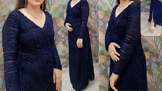 Fish Cut Gown with Side Slit | Designer Dress with Side Slit | Fish Cut Gown Cutting and Stitching