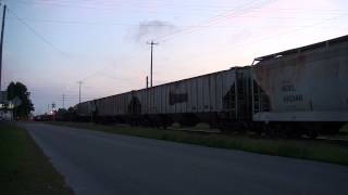 Bayline railroad manifest train with Ex. Virginia railways departing Panama city