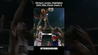 Michael Jordan 1993 NBA Finals Game 5 Highlights - Skies for Dunks, Huge Rebound & Block! #shorts