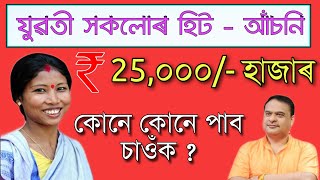 আকৌ যুৱতী সকলে পাব ২৫ পৰা ৫০ হাজাৰ টকাকৈ ঘোষণা - Himanta Biswa Sarma